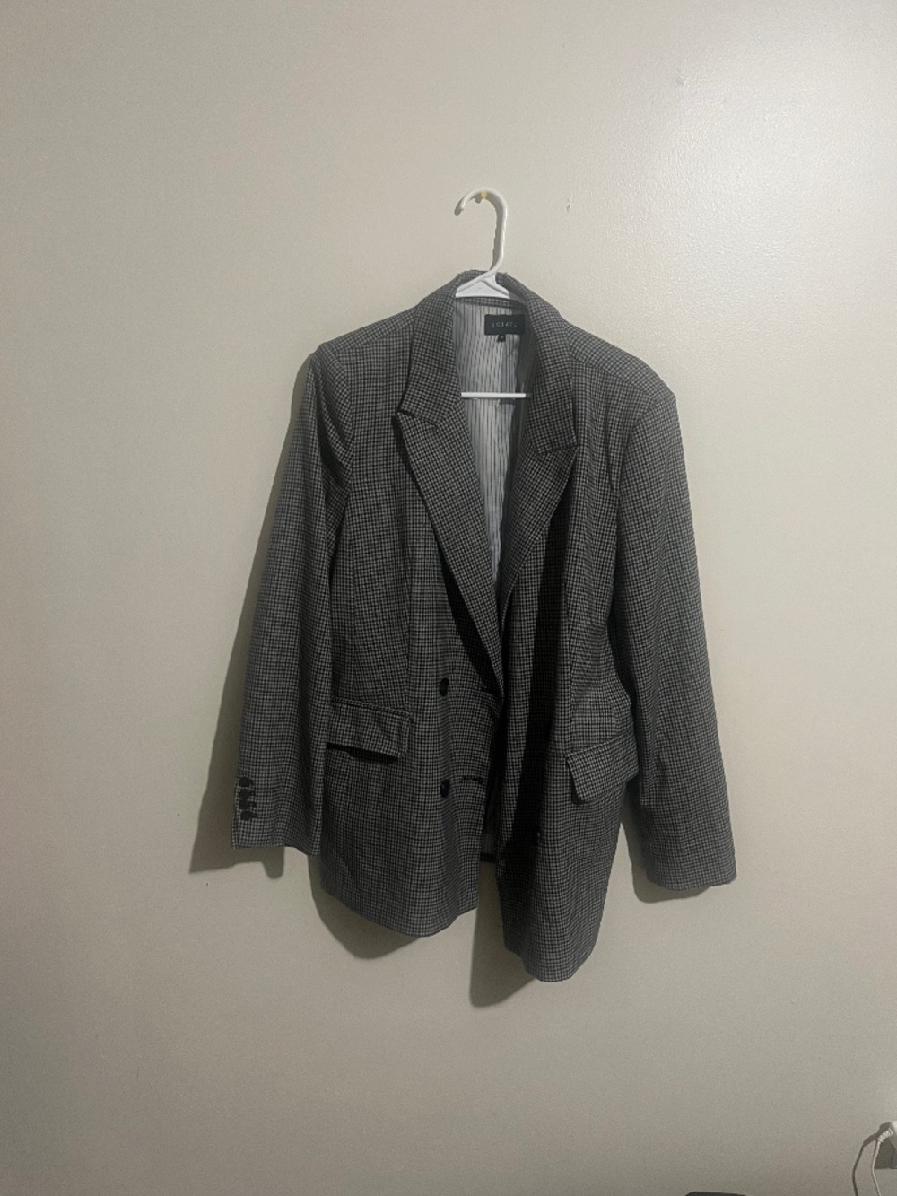 1.State Plaid Oversized Blazee